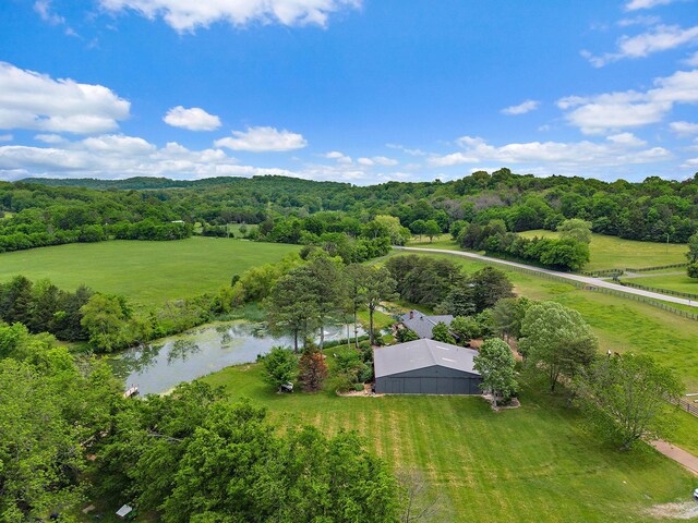 6923 Cross Keys Rd, College Grove, TN 37046 - bird's eye view featuring a water view and a rural view