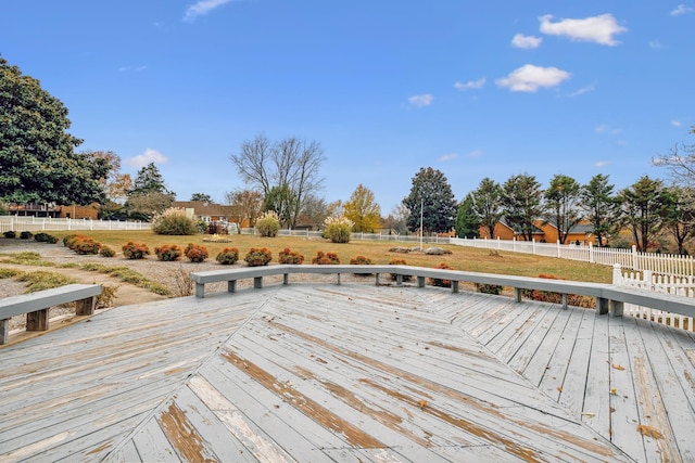 wooden deck with fence