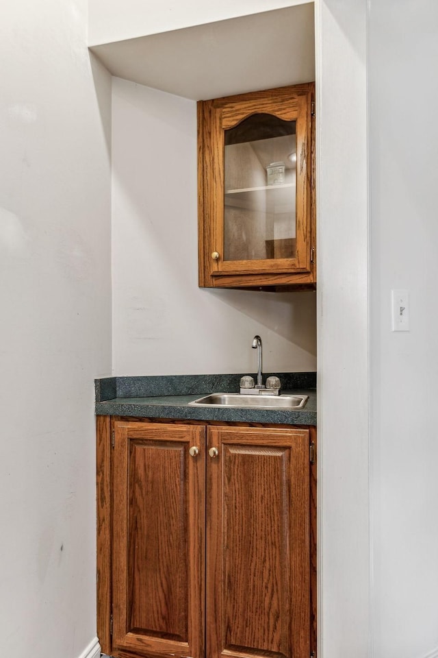 bar with a sink and wet bar