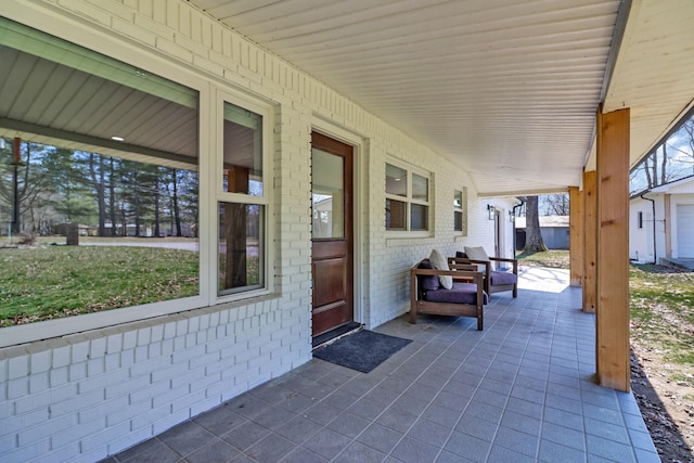 view of patio / terrace with a porch