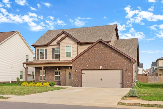 1561 Kestrel Dr, Clarksville, TN 37040 - craftsman-style home featuring a front yard and brick siding