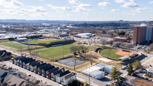 birds eye view of property featuring a view of city