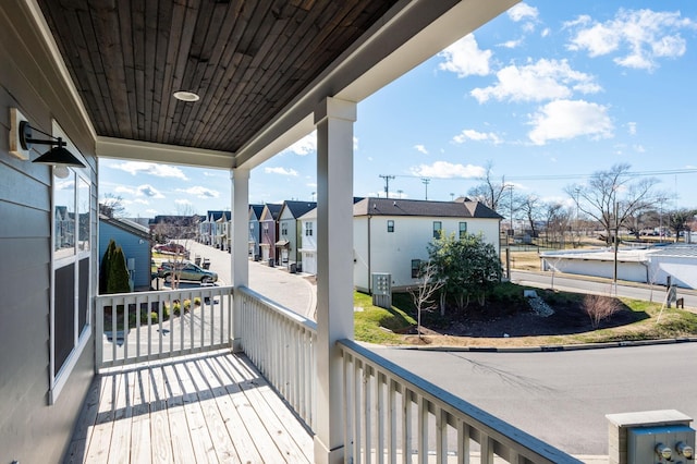 balcony featuring a residential view
