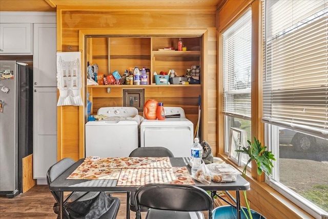 112 Shasteen St, Estill Springs, TN 37330 - washroom featuring washer and clothes dryer and wood finished floors