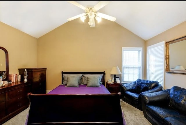 4241 Kevinwood Ct, Antioch, TN 37013 - carpeted bedroom with vaulted ceiling and ceiling fan