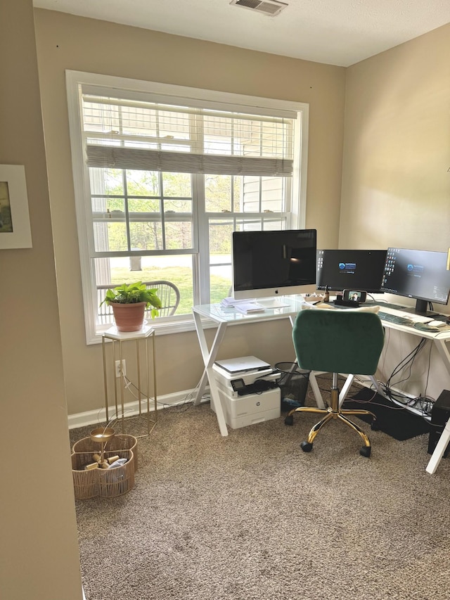123 Hubbard St, Hohenwald, TN 38462 - carpeted home office with plenty of natural light and visible vents