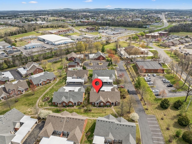 aerial view with a residential view