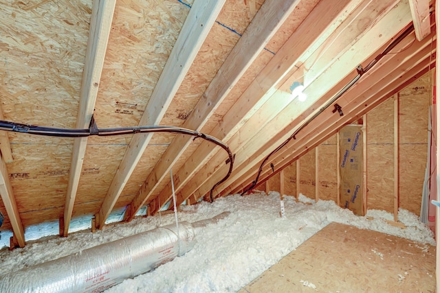 view of attic