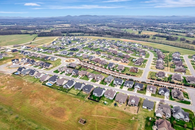 aerial view with a residential view
