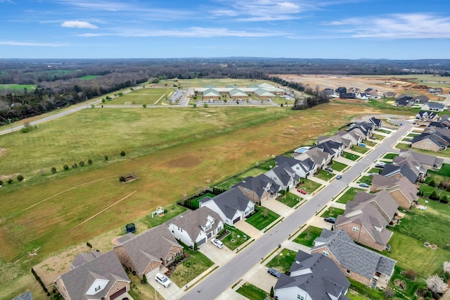 aerial view with a residential view