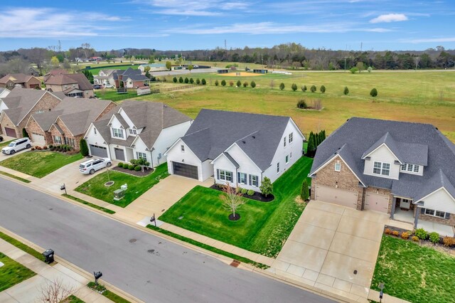 drone / aerial view with a residential view