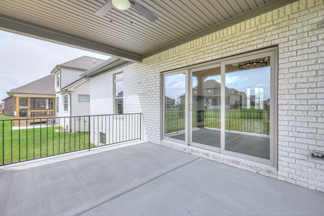 1251 Payton Ln, Gallatin, TN 37066 - view of patio featuring ceiling fan and a residential view