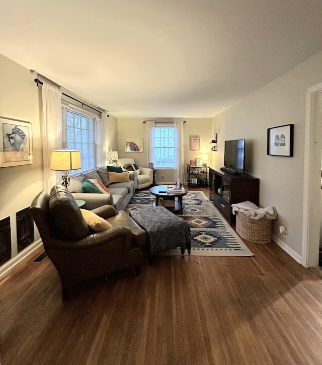 143 39th Ave N, Nashville, TN 37209 - living room with baseboards and wood finished floors