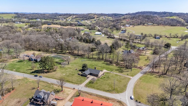 1106 Roseland Dr, Columbia, TN 38401 - birds eye view of property featuring a rural view