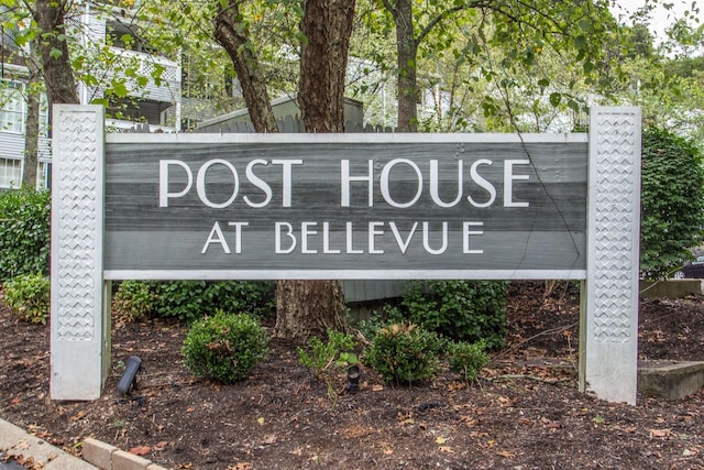 view of community sign