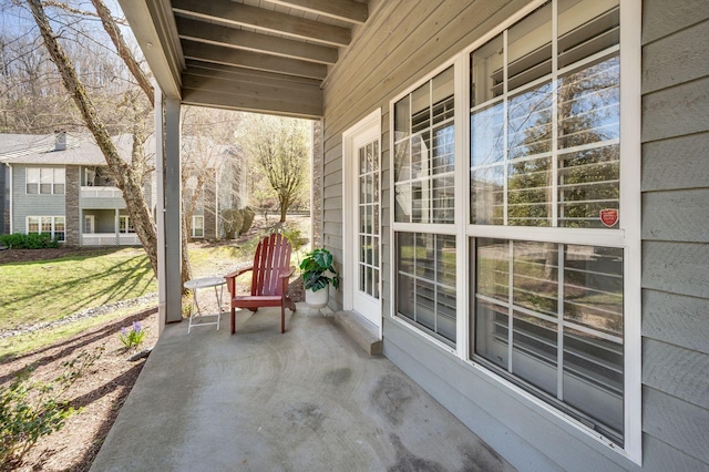view of patio with covered porch