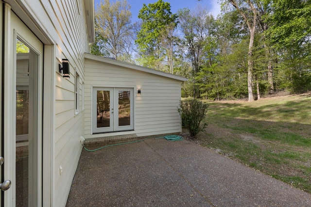 view of patio / terrace with french doors
