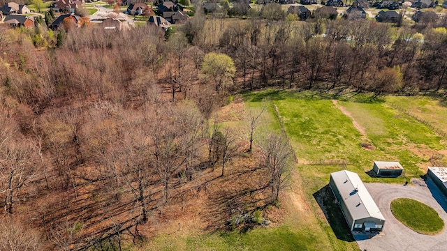 aerial view featuring a residential view
