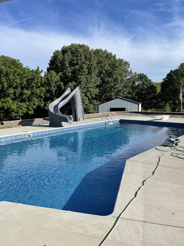 pool featuring a water slide