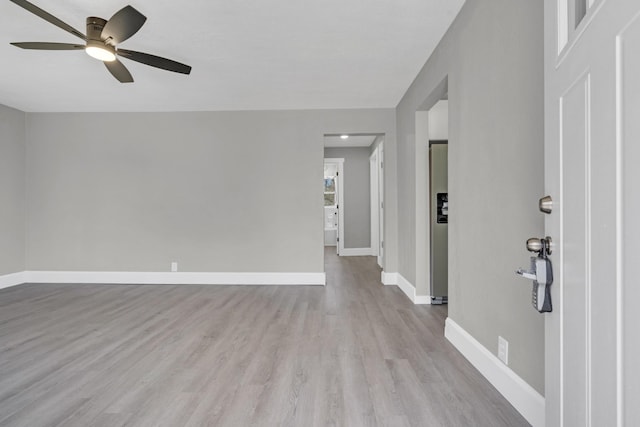 832 Richardson St, Clarksville, TN 37040 - empty room featuring ceiling fan, wood finished floors, and baseboards