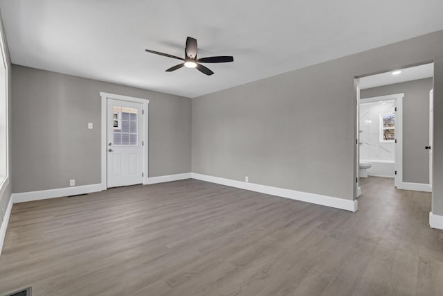 832 Richardson St, Clarksville, TN 37040 - spare room with a ceiling fan, baseboards, and wood finished floors