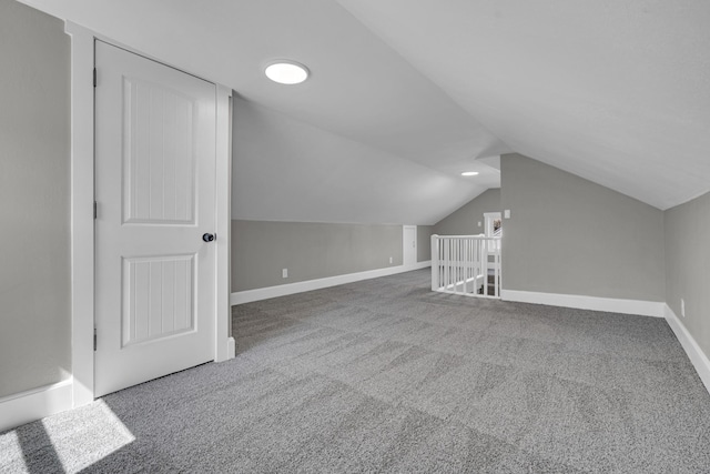 832 Richardson St, Clarksville, TN 37040 - additional living space with carpet, vaulted ceiling, and baseboards