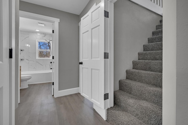 832 Richardson St, Clarksville, TN 37040 - stairway with wood finished floors and baseboards