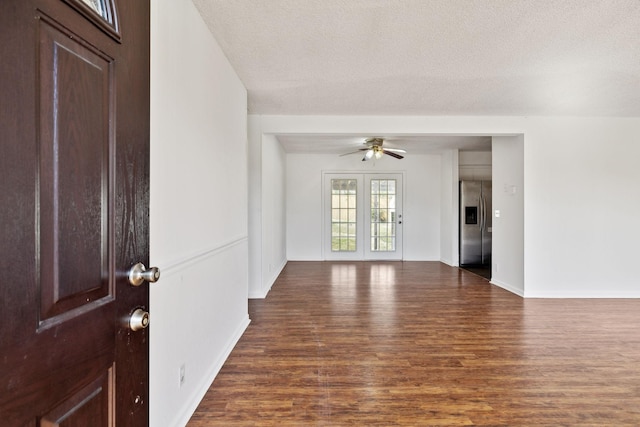 3049 Fieldstone Dr, Antioch, TN 37013 - empty room featuring baseboards, wood finished floors, ceiling fan, and a textured ceiling