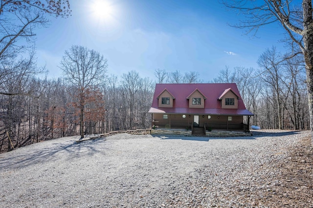 576 Ridgeway Dr, Sugar Tree, TN 38380 - view of front facade featuring metal roof
