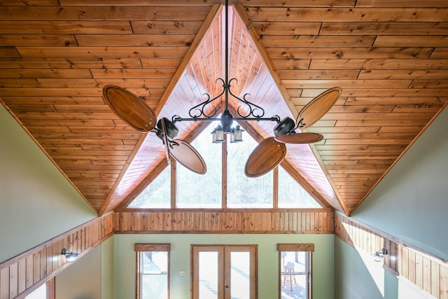 576 Ridgeway Dr, Sugar Tree, TN 38380 - room details with french doors and wood ceiling
