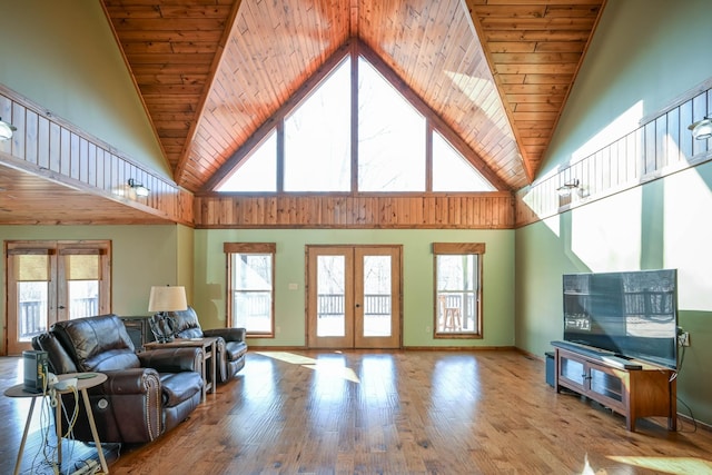 576 Ridgeway Dr, Sugar Tree, TN 38380 - living area with plenty of natural light, wood finished floors, and french doors
