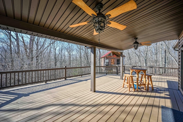 576 Ridgeway Dr, Sugar Tree, TN 38380 - deck featuring a ceiling fan