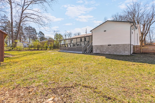 234 Spring St, La Vergne, TN 37086 - view of yard with stairway and fence