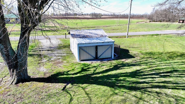 1088 Poole Mill Rd, Crofton, KY 42217 - view of yard with an outdoor structure, a rural view, and a storage shed