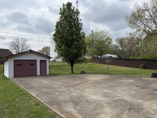 106 W Park Dr, Clarksville, TN 37043 - exterior space featuring fence, an outbuilding, and a garage