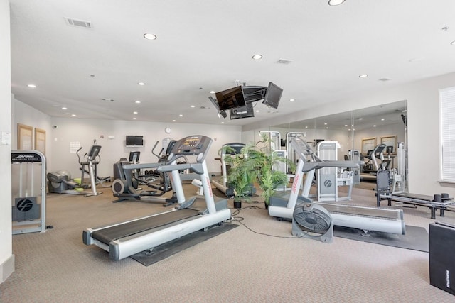 2600 Hillsboro Pike Unit 204, Nashville, TN 37212 - exercise room with visible vents and recessed lighting