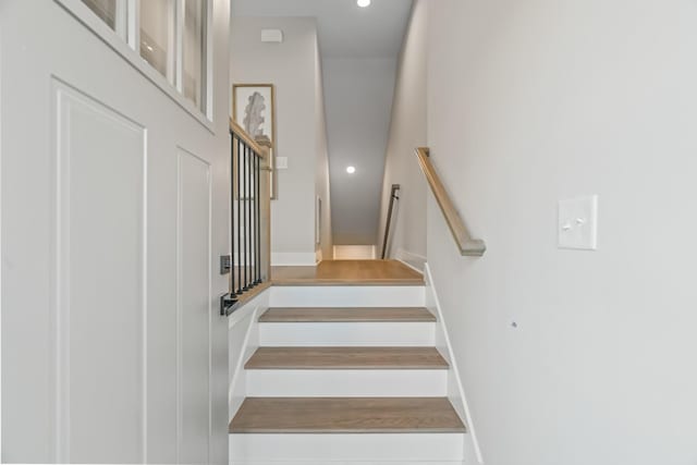 205 Charlotte Everly Cir, Hendersonville, TN 37075 - stairs with baseboards and recessed lighting