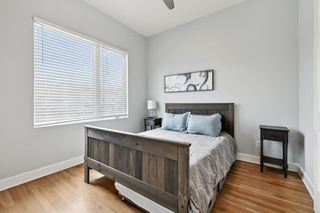 1930D Herman St, Nashville, TN 37208 - bedroom featuring baseboards, ceiling fan, and wood finished floors