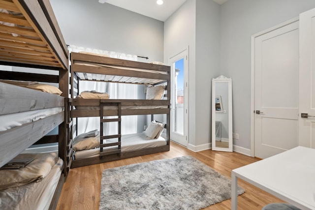 1930D Herman St, Nashville, TN 37208 - bedroom featuring baseboards, wood finished floors, and recessed lighting