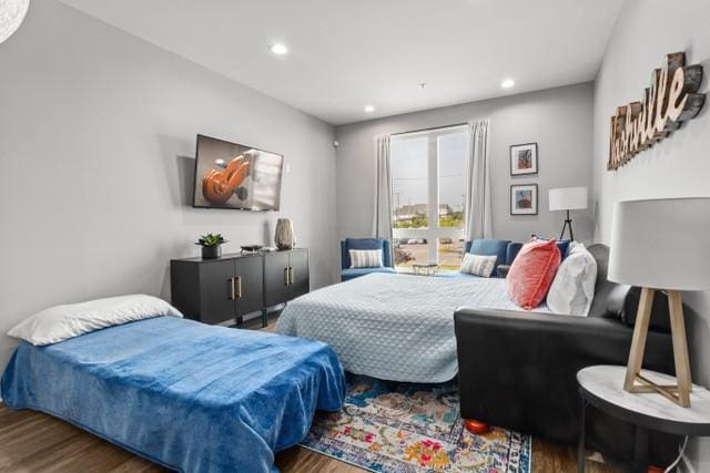 5403 Centennial Blvd Unit 203, Nashville, TN 37209 - bedroom with recessed lighting and wood finished floors
