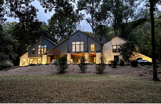 915 Overton Lea Rd, Nashville, TN 37220 - view of front of house with stone siding