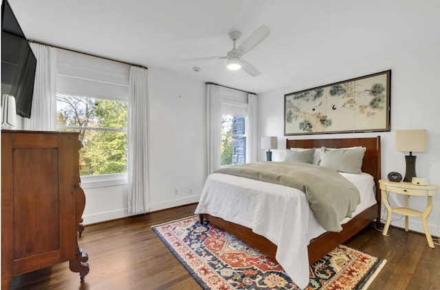 915 Overton Lea Rd, Nashville, TN 37220 - bedroom featuring wood finished floors and ceiling fan