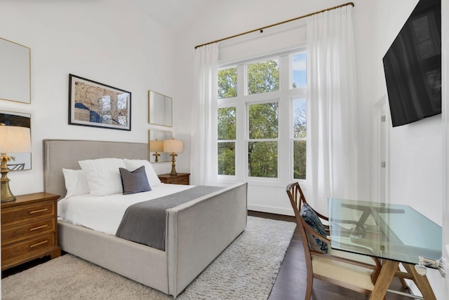915 Overton Lea Rd, Nashville, TN 37220 - bedroom with wood finished floors and lofted ceiling