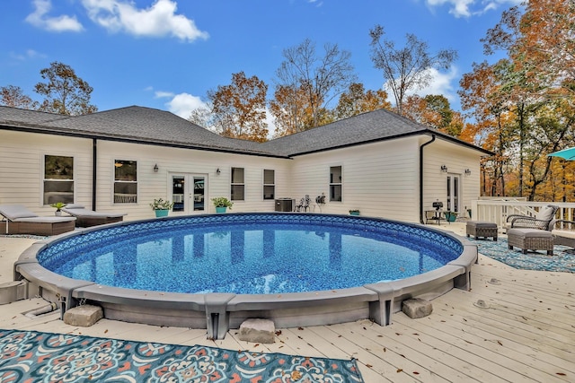 230 Anchor Dr, Waverly, TN 37185 - pool with a wooden deck and french doors