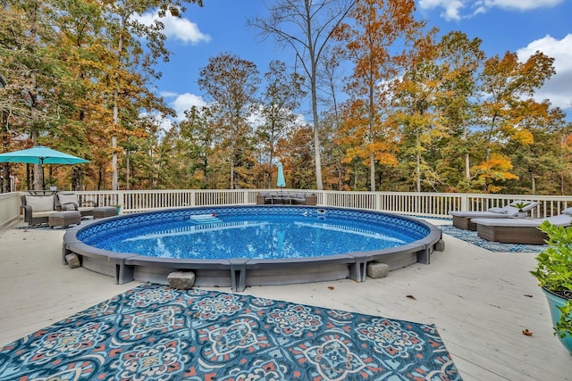 230 Anchor Dr, Waverly, TN 37185 - view of pool featuring an outdoor hangout area and a wooden deck