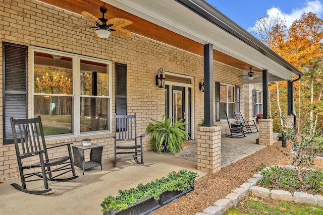 230 Anchor Dr, Waverly, TN 37185 - view of patio featuring covered porch and ceiling fan