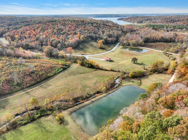 230 Anchor Dr, Waverly, TN 37185 - birds eye view of property featuring a forest view and a water view