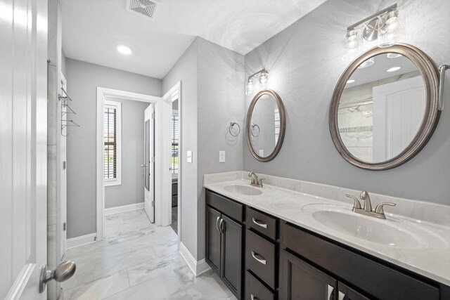 2263 Allen Griffey Ct, Clarksville, TN 37042 - full bathroom with marble finish floor, baseboards, and a sink
