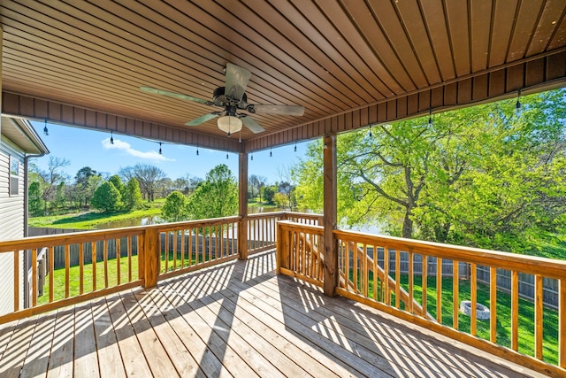 2263 Allen Griffey Ct, Clarksville, TN 37042 - wooden deck featuring ceiling fan