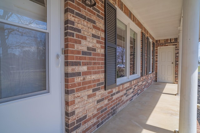exterior space with covered porch